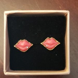 Betsey johnson lip earring studs